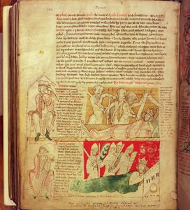 MS CCC 157 p.382 Die Träume von König Heinrich I. in der Normandie im Jahr 1130, aus der Worcester Chronicle, ca. 1130-40