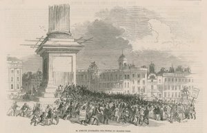 M. Kossuth spricht zu den Menschen am Charing Cross von English School