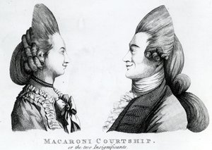 Macaroni-Balz, oder die zwei Unbedeutenden, veröffentlicht von M. Darly, 1772