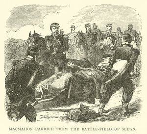Macmahon vom Schlachtfeld von Sedan getragen, September 1870 von English School