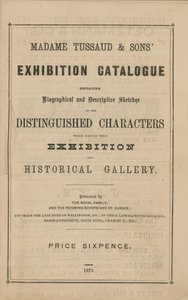 Madame Tussaud & Sons Ausstellungskatalog für 1875 von English School