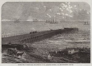 Madras Pier auf Schraubenpfählen, die Erfindung von Mr. Alexander Mitchell, CE von English School