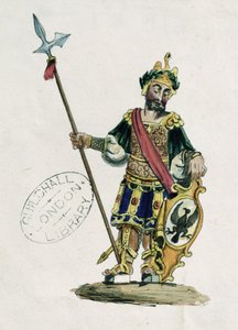 Magog, Illustration der Guildhall-Statuen der legendären Riesen von English School