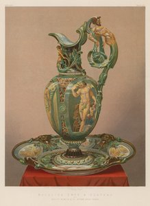 Majolika-Kanne und Plateau von Messrs Minton und Co, Stoke-upon-Trent von English School