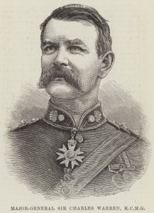 Generalmajor Sir Charles Warren, KCMG (Gravur) von English School