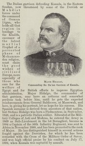 Major Hidalgo, Kommandant der italienischen Garnison von Kassala (Stich) von English School