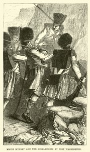 Major Murray und die Highlander in Fort Washington von English School