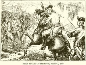 Major Pitcairn in Lexington, Virginia, 1775 von English School