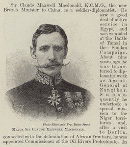 Major Sir Claude Maxwell Macdonald (Gravur) von English School