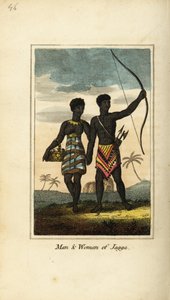 Mann und Frau aus Jagga, aus den Königreichen Monoemugi und Caffraria, Afrika von English School