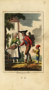 Mann und Frau aus Savoyen oder Savoie