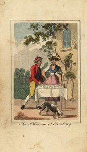Mann und Frau aus Straßburg, Elsass, Frankreich