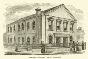 Manchester-Street-Kapelle, Oldham (Gravur) von English School
