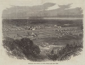 Mandalay, die Hauptstadt von Oberburma (Gravur) von English School