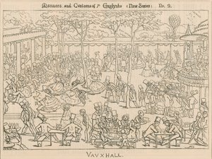 Sitten und Gebräuche der Engländer; Vauxhall-Gärten, London von English School