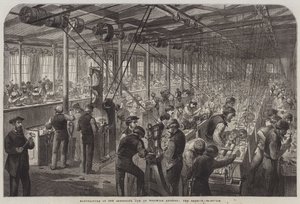 Herstellung der Armstrong-Kanone im Woolwich Arsenal, der Bienenstock von English School