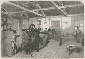 Herstellung des atlantischen Unterseekabels in den Werken von Glass Elliott und Co., East Greenwich von English School