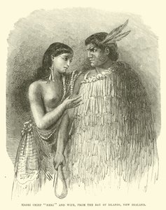 Maori-Häuptling Heki und Frau, aus der Bay of Islands, Neuseeland von English School