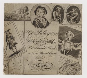 Karten- und Druckverkäufer, George Pulley, Visitenkarte von English School