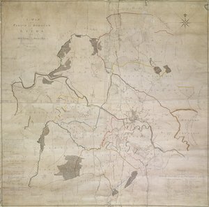 Karte von Leeds, vermessen von John Tuke von English School
