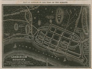 Karte von London zur Zeit der Römer