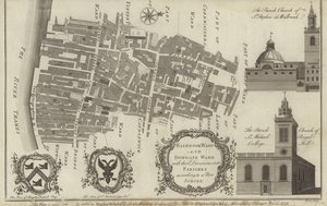 Karte des Walbrook Ward und Dowgate Ward, London