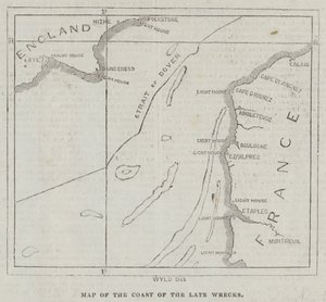 Karte der Küste der letzten Wracks (Stich)