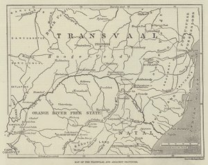 Karte des Transvaal und angrenzender Provinzen von English School