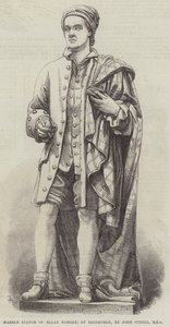 Marmorstatue von Allan Ramsay in Edinburgh, von John Steell, RSA von English School