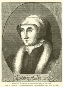Margarete von Valois, später Königin von Navarra (Gravur) von English School