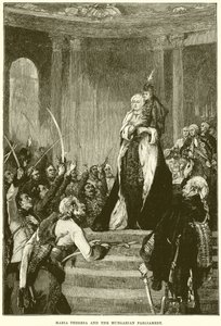 Maria Theresia und das ungarische Parlament von English School
