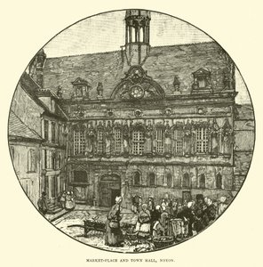Marktplatz und Rathaus, Noyon von English School