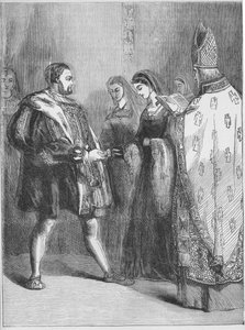 Heirat von Heinrich VIII. und Catherine Parr (Druck)