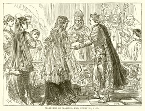 Hochzeit von Mathilde und Heinrich II., 1100 von English School