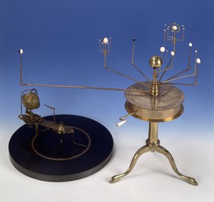 Martin-Typ tragbares Planetarium oder Orrery, von Thomas Blunt, George Newman und Thomas Voigt, ca. 1808 (Messing, versilbertes Messing und Elfenbein)