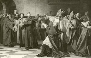 Martin Luther vor dem Reichstag zu Worms (Gravur) von English School