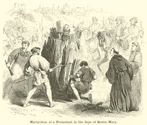 Märtyrertod eines Protestanten zur Zeit von Königin Maria von English School