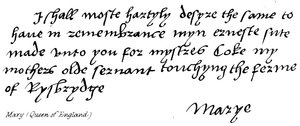 Mary, Königin von England von English School