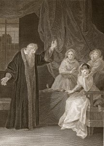 Maria Stuart wird von Knox getadelt, Illustration aus David Humes The History of England, veröffentlicht von R. Bowyer, London, 1812 von English School