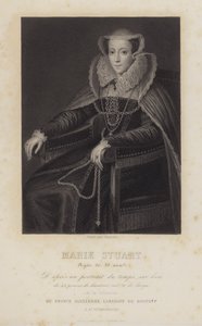 Maria Stuart, Königin von Schottland, im Alter von 38 Jahren von English School