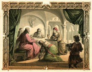 Maria salbt die Füße Jesu von English School