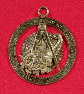 Freimaurerabzeichen oder -juwel, getragen von Mitgliedern der Großsteuermannsloge nach 1841, Mitte des 19. Jahrhunderts von English School