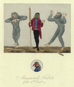 Maskerade-Gewohnheiten des 15. Jahrhunderts von English School