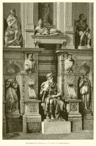 Mausoleum von Julius II.; Der Moses von Michelangelo von English School