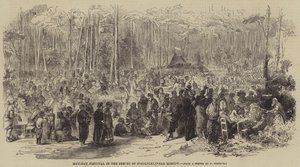 Maifest im Wald von Sokolniki, in der Nähe von Moskau von English School