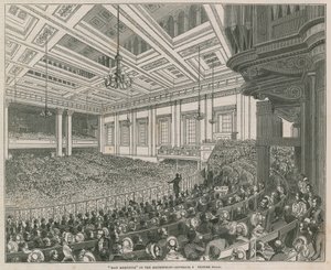 Mai-Treffen in der Metropole, Innenansicht der Exeter Hall von English School