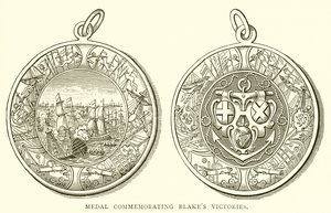 Medaille zur Erinnerung an Blakes Siege von English School
