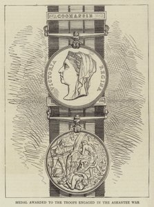Medaille an die im Ashantee-Krieg beteiligten Truppen verliehen von English School