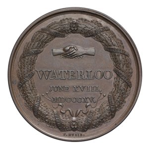 Medaille zur Erinnerung an die Schlacht von Waterloo von English School