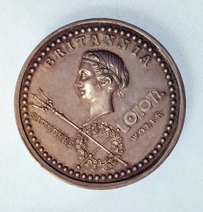 Medaille zur Erinnerung an die britische Eroberung von Quebec von English School
